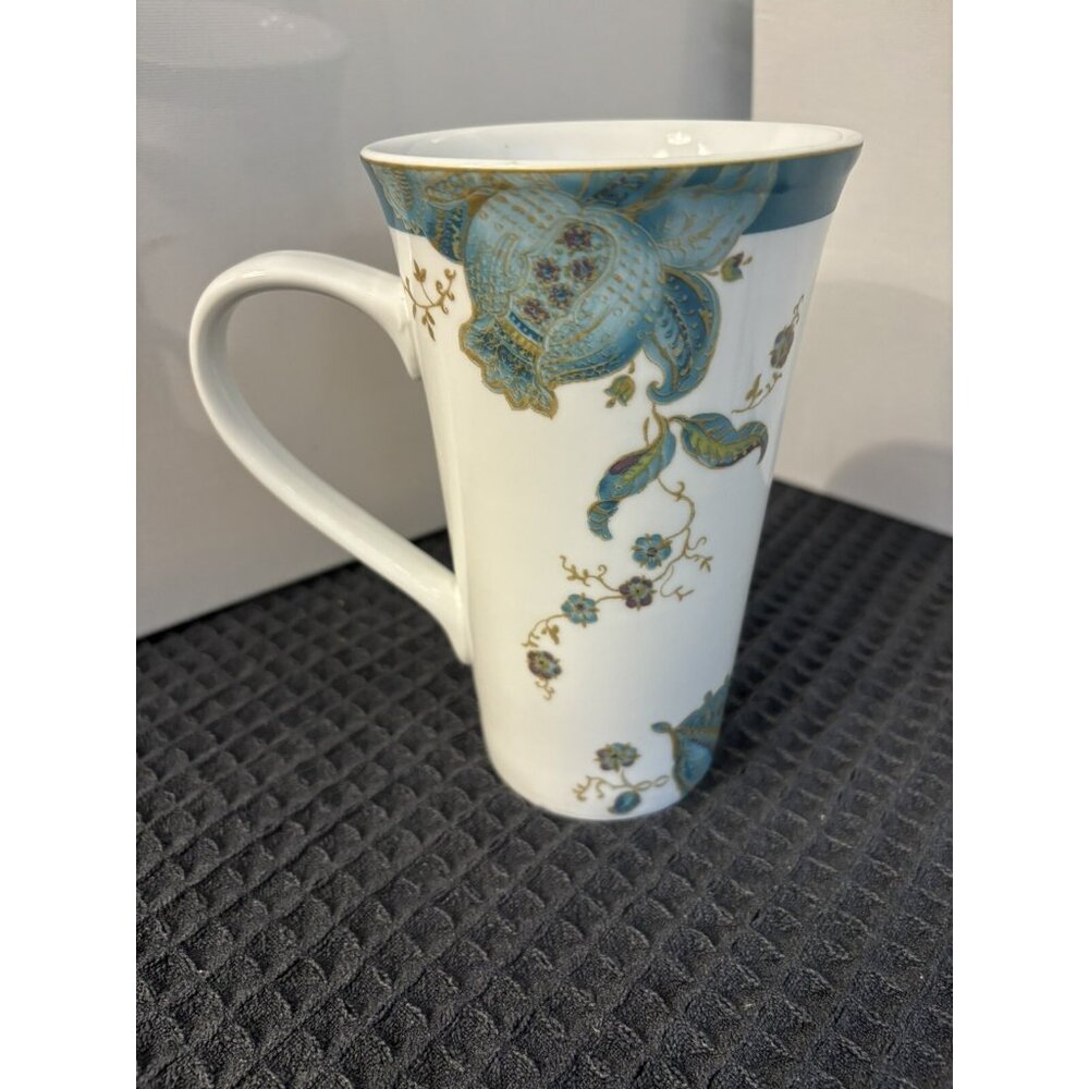 222 Fifth Eliza Teal Latte Mug